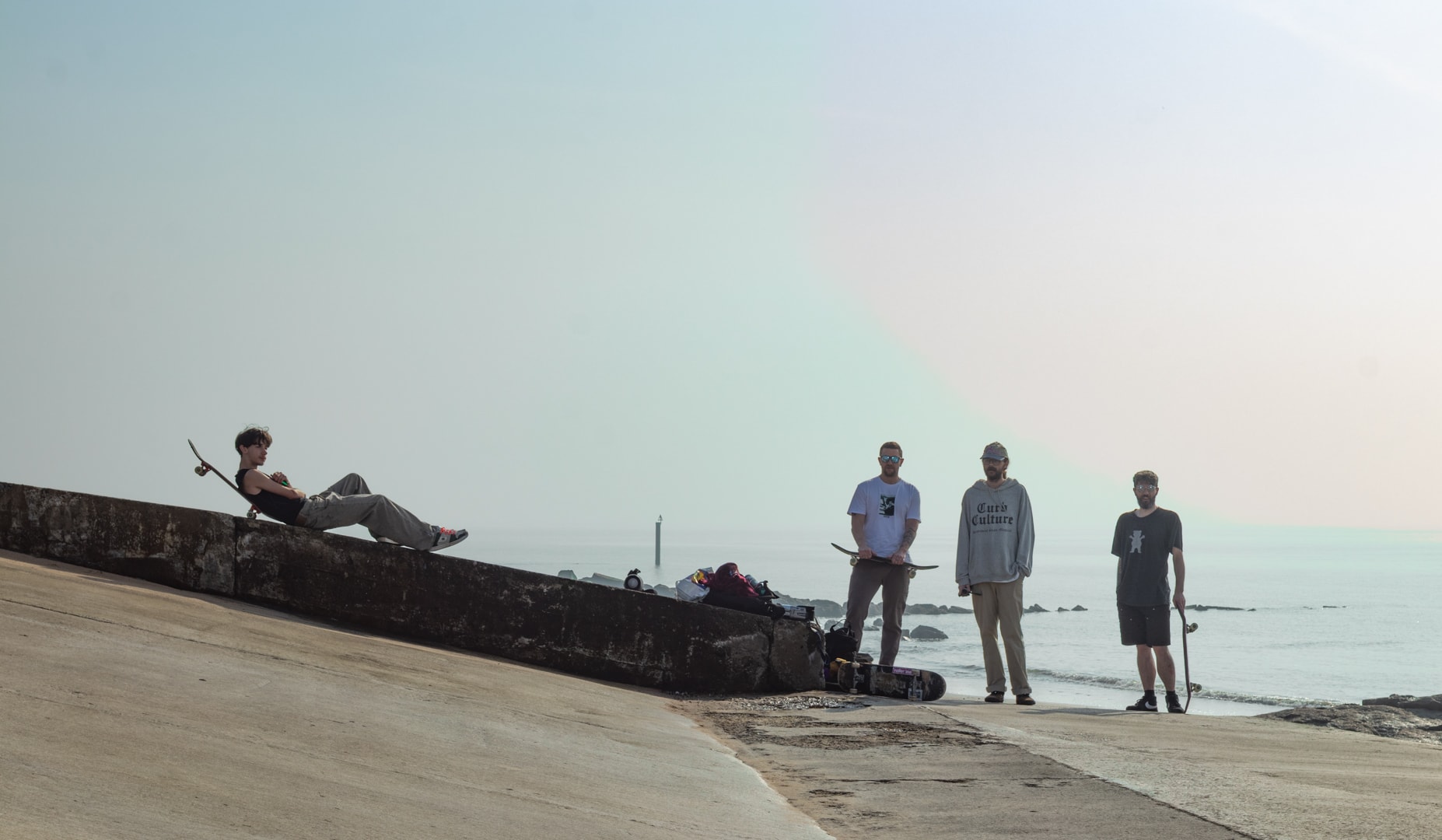 Silhouette against the evening sky